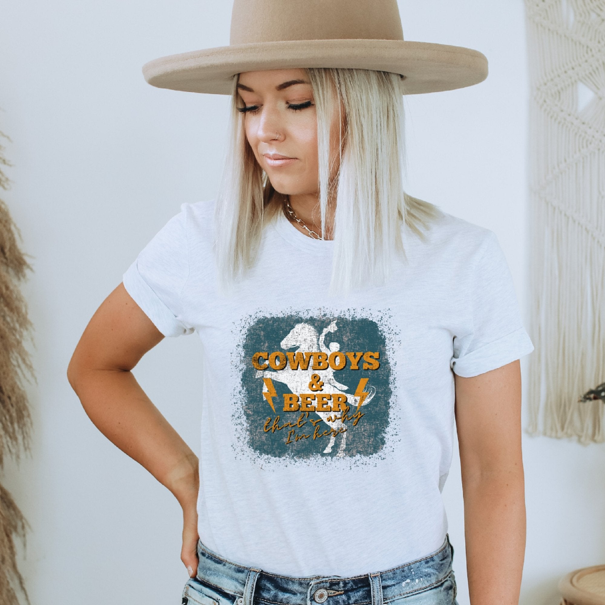 Cowboys and Beer T-Shirt - Trendznmore