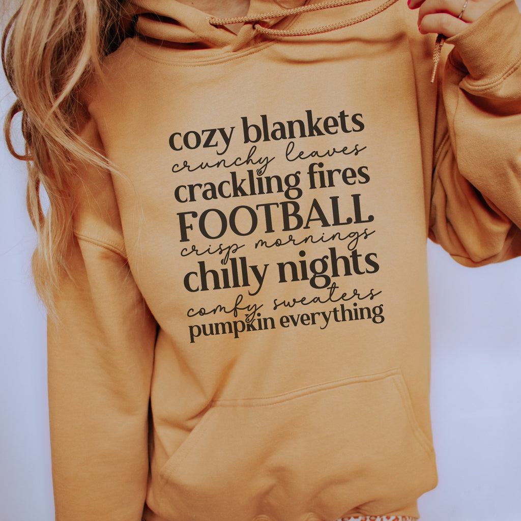 Cozy Blankets Crunchy Leaves Fall Graphic Hoodie - Trendznmore