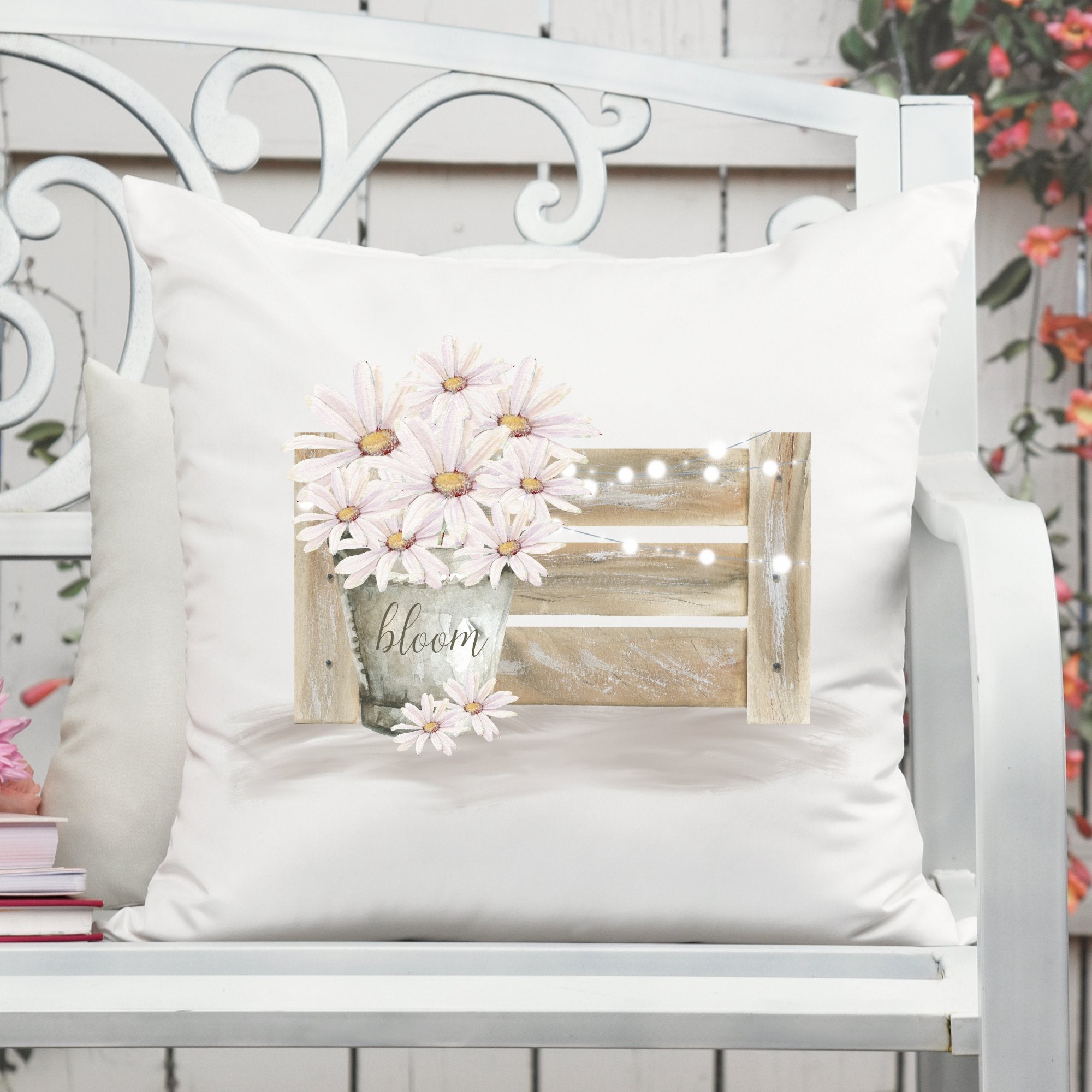 Daisy Crate Pillow Cover - Trendznmore