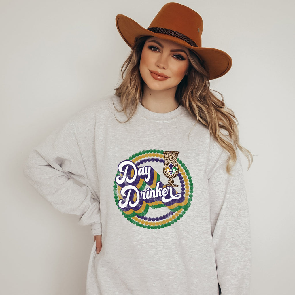 Day Drinker Mardi Gras Sweatshirt - Trendznmore