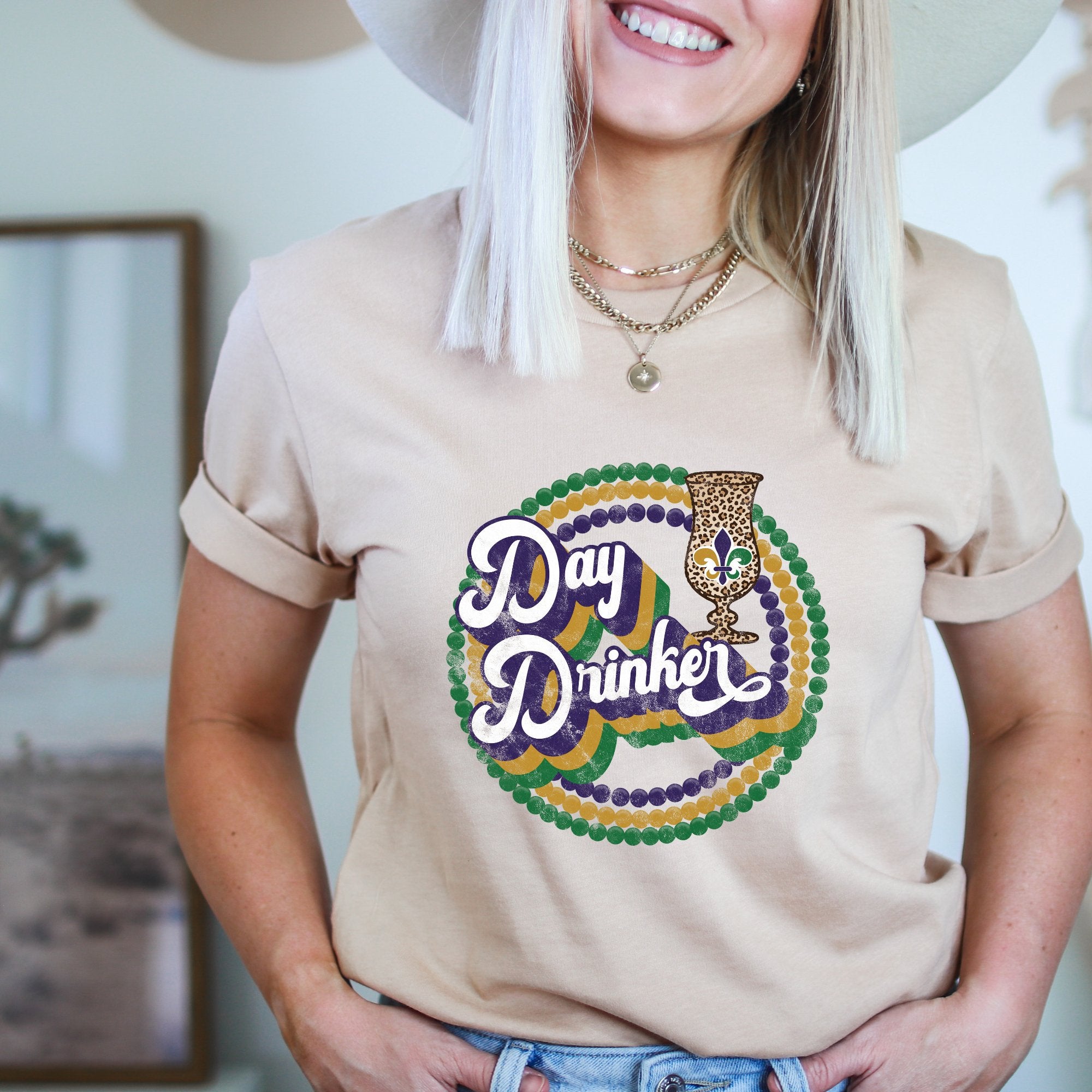 Day Drinker Mardi Gras T-Shirt - Trendznmore