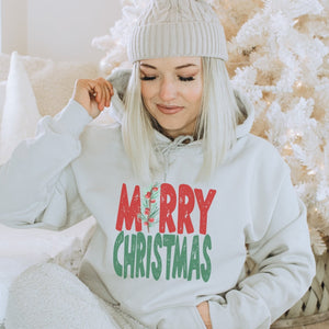 Distressed Merry Christmas Hoodie - Trendznmore
