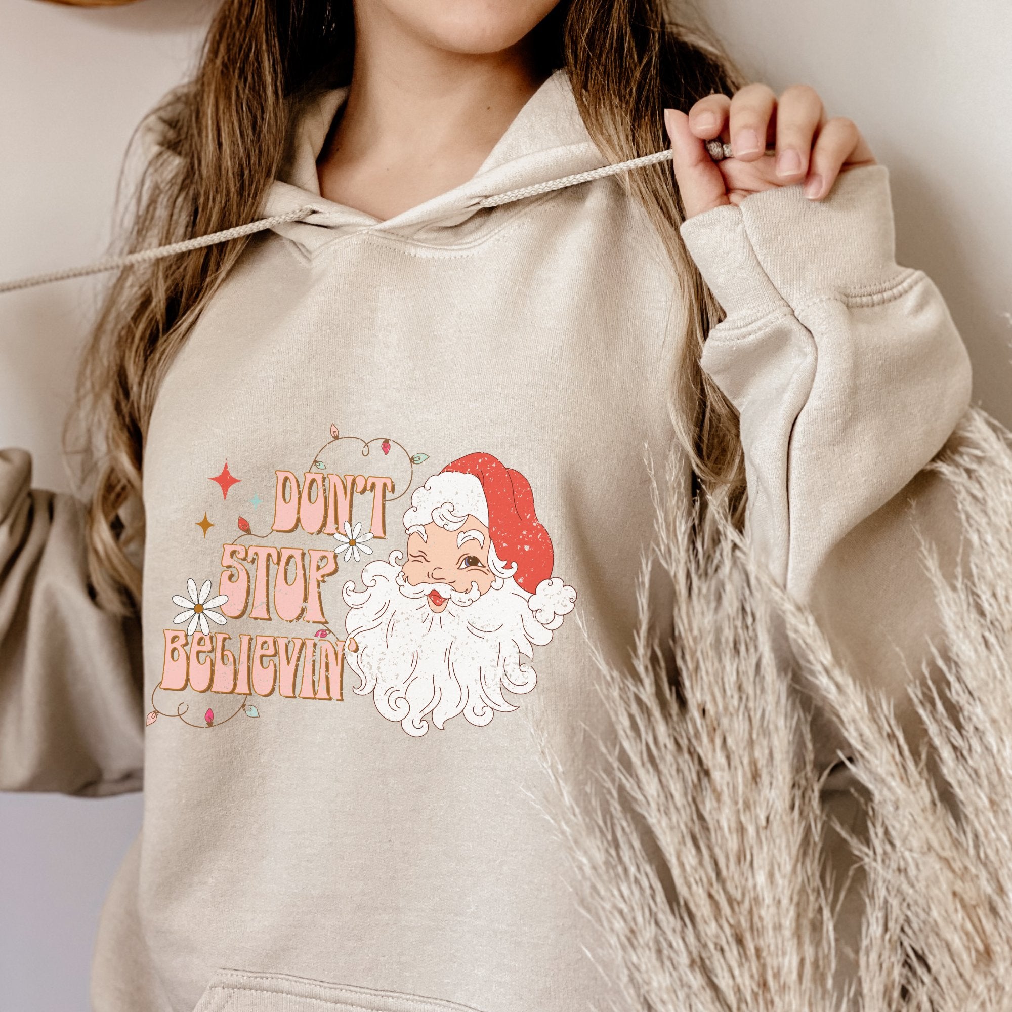 Don't Stop Believin' Christmas hoodie - Trendznmore