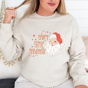 Don't Stop Believin' Christmas Sweatshirt - Trendznmore