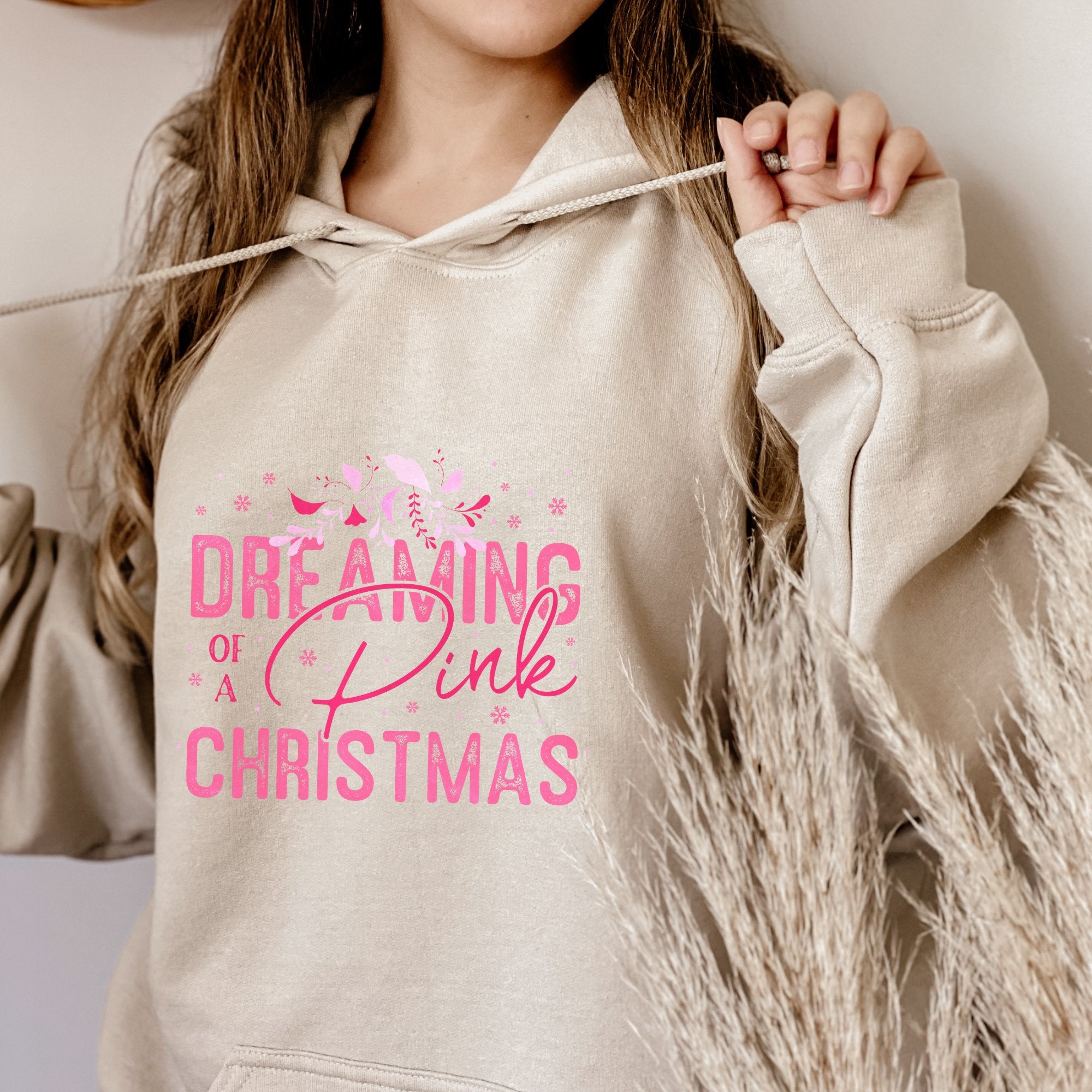 Dreaming of a Pink Christmas Hoodie - Trendznmore
