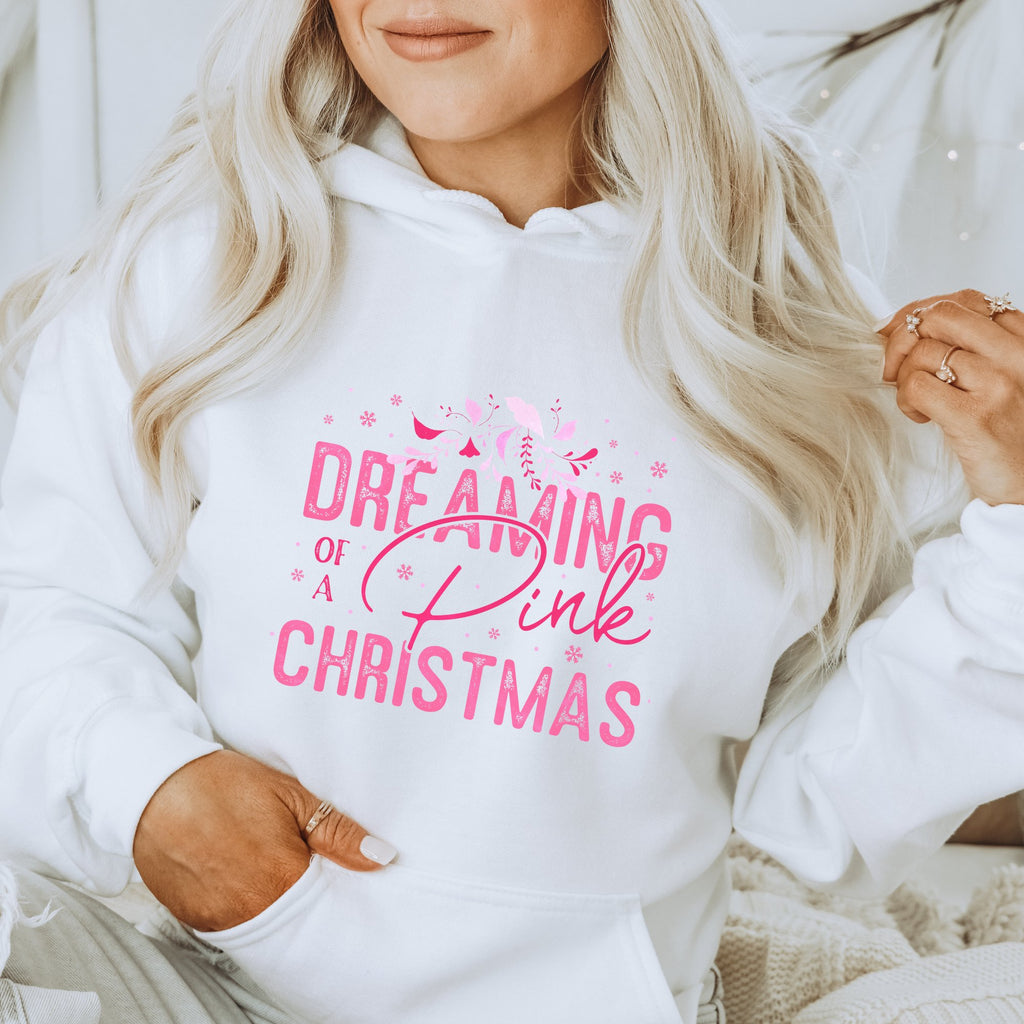 Dreaming of a Pink Christmas Hoodie - Trendznmore