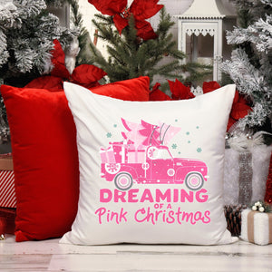 Dreaming of a Pink Christmas Pillow Cover - Trendznmore