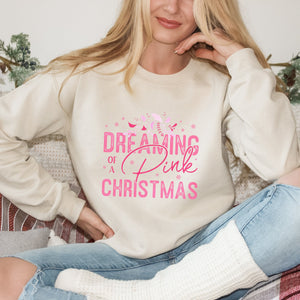 Dreaming of a Pink Christmas Sweatshirt - Trendznmore