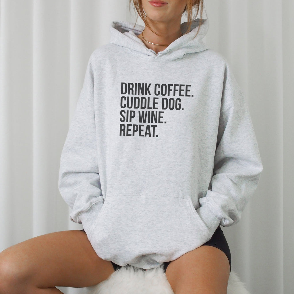 Drink Coffee Cuddle Dog Hoodie - Trendznmore
