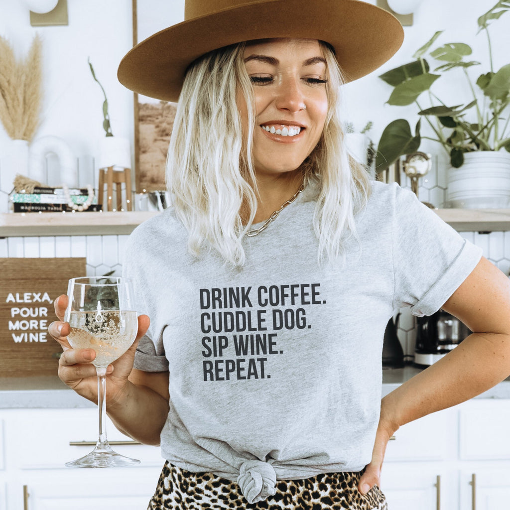 Drink Coffee Cuddle Dog T-Shirt - Trendznmore