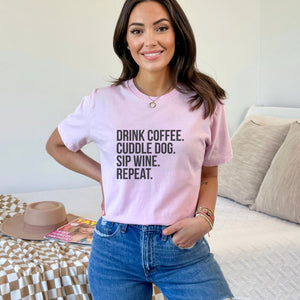 Drink Coffee Cuddle Dog T-Shirt - Trendznmore