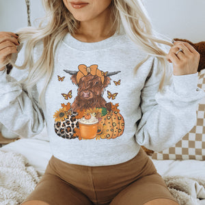 Fall Highland Cow Sweatshirt - Trendznmore