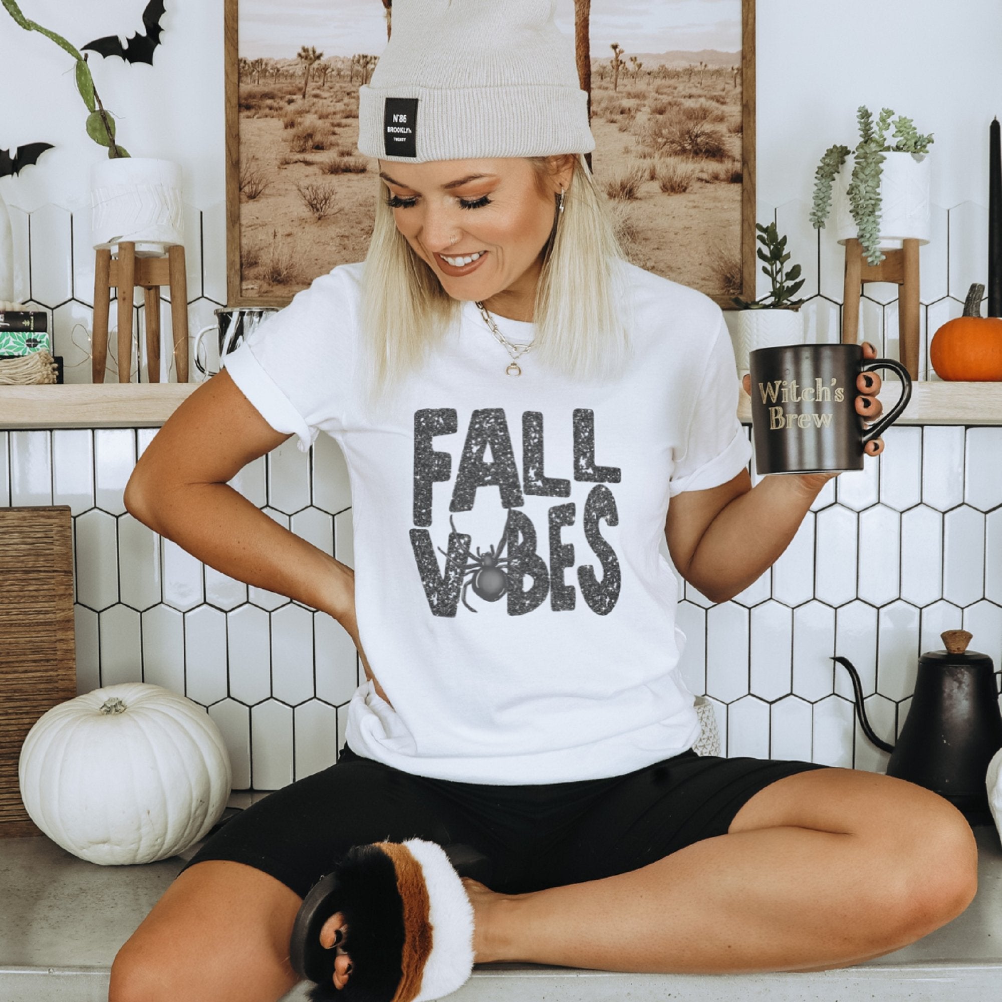 Fall Vibes Spooky Spider T-Shirt - Trendznmore