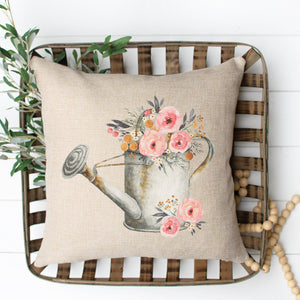 Flower Watering Can Pillow Cover - Trendznmore