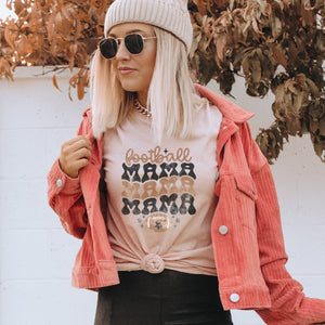Football Mama Stacked T-Shirt - Trendznmore