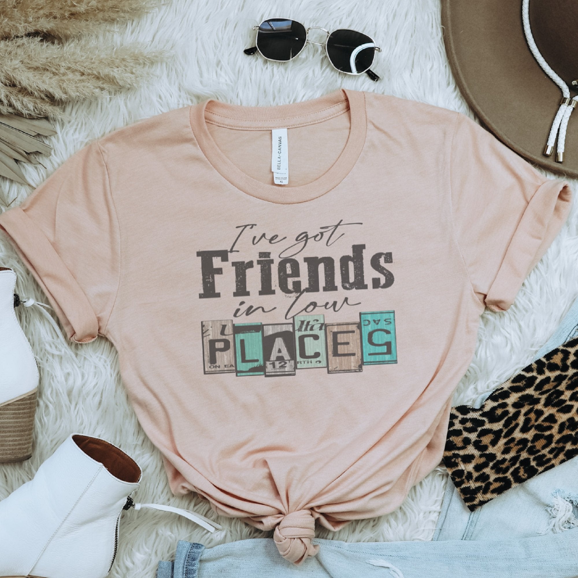 Friends in Low Places Country Western T-Shirt - Trendznmore