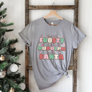 Frosty, Rudolph, Santa Christmas T-Shirt - Trendznmore
