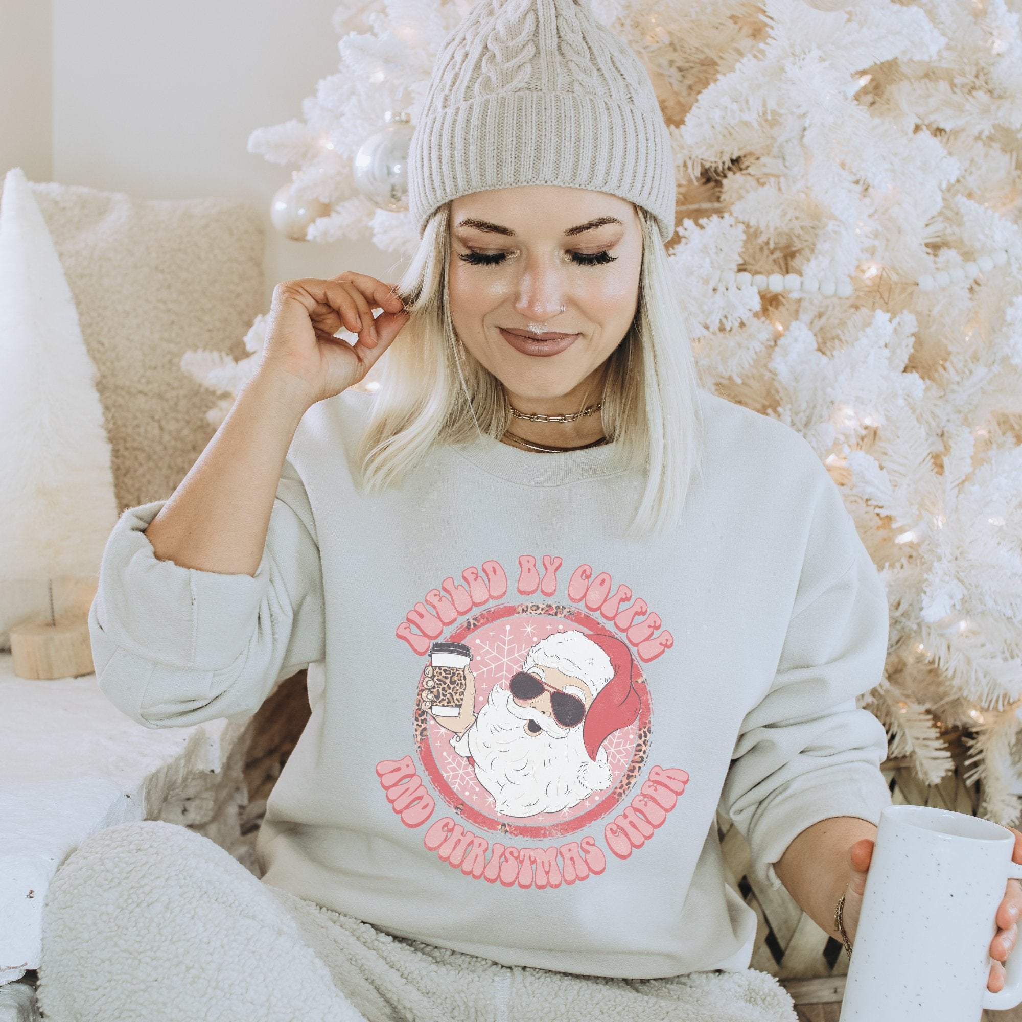 Fueled by Coffee and Christmas Cheer Christmas Sweatshirt - Trendznmore