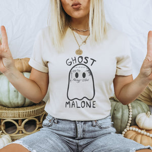 Funny Ghost Malone Halloween T-Shirt - Trendznmore