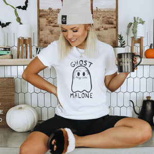 Funny Ghost Malone Halloween T-Shirt - Trendznmore