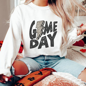 Game Day Lightening Bolt Crewneck Sweatshirt - Trendznmore