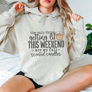 Getting Lit Fall Candle Graphic Hoodie - Trendznmore