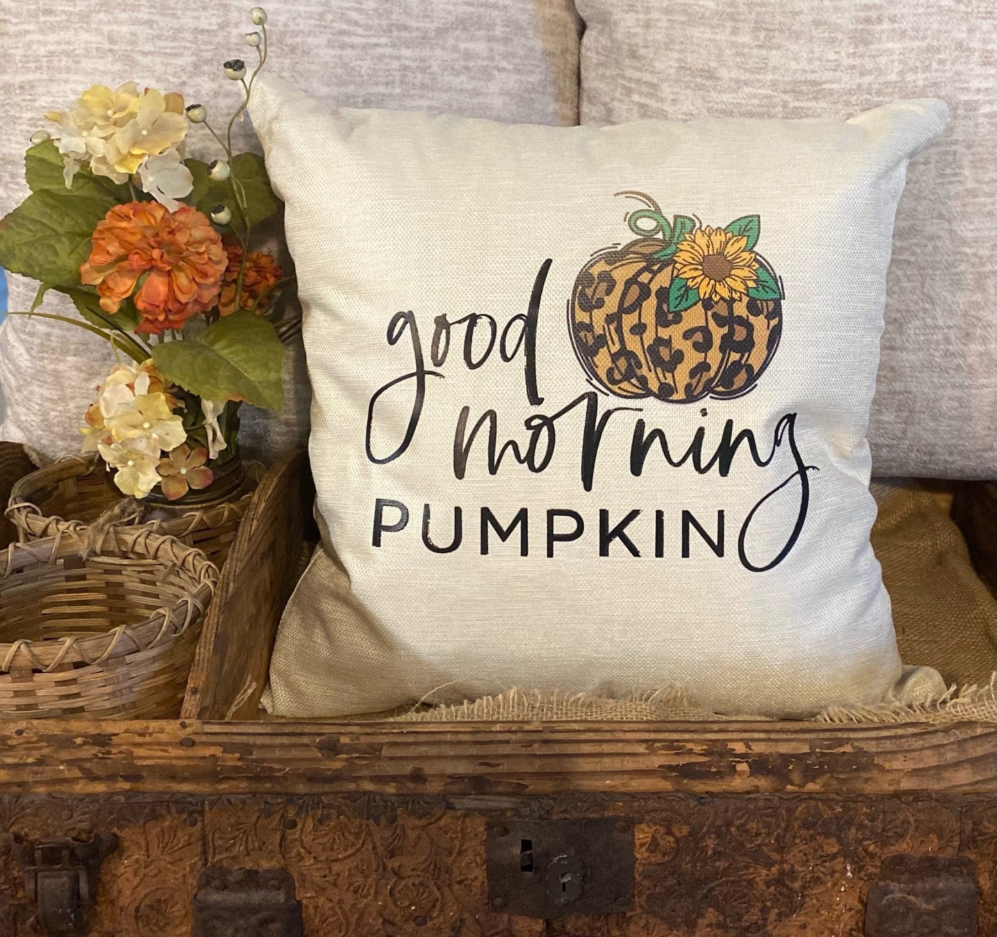 Good Morning Pumpkin Sublimated Pillow Cover - Trendznmore