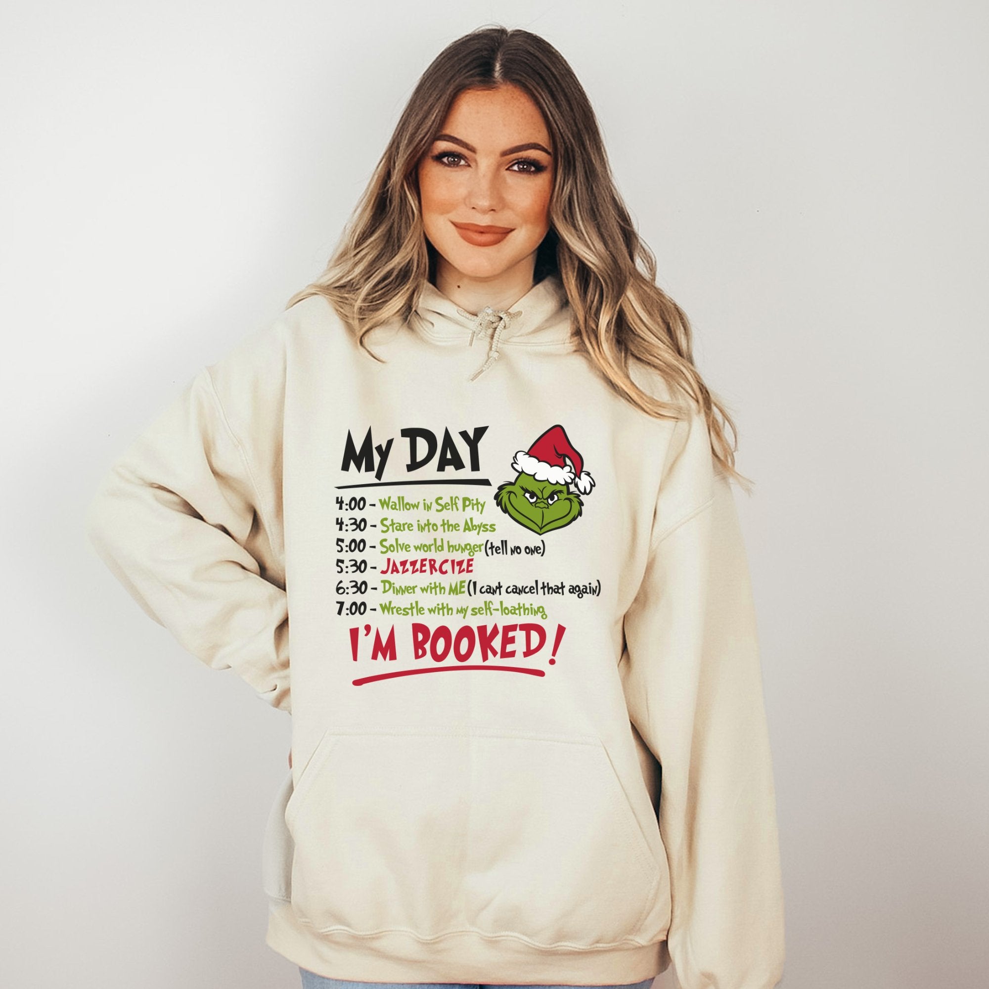 Grinch Schedule Christmas Hoodie - Trendznmore