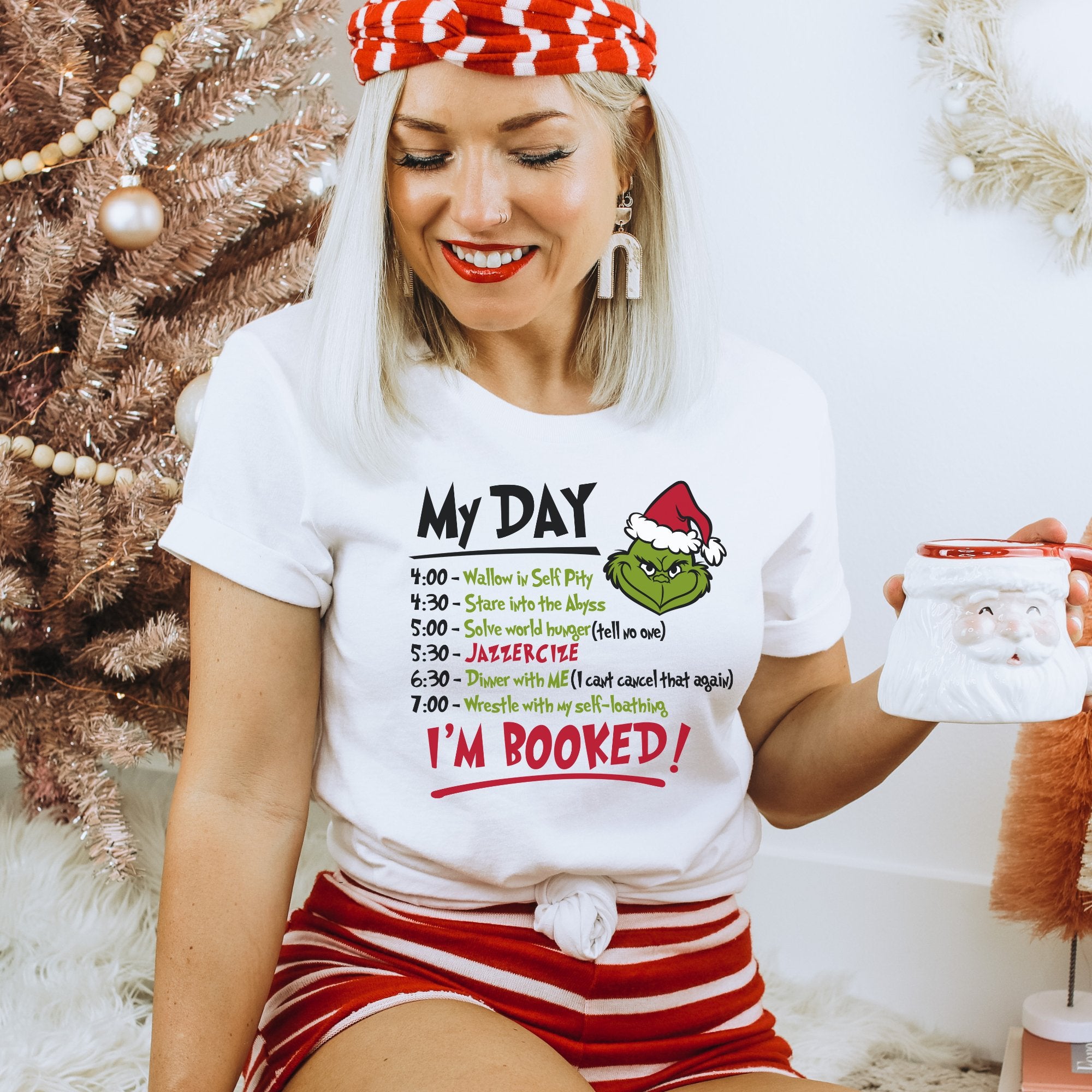 Grinch Schedule Christmas T-Shirt - Trendznmore