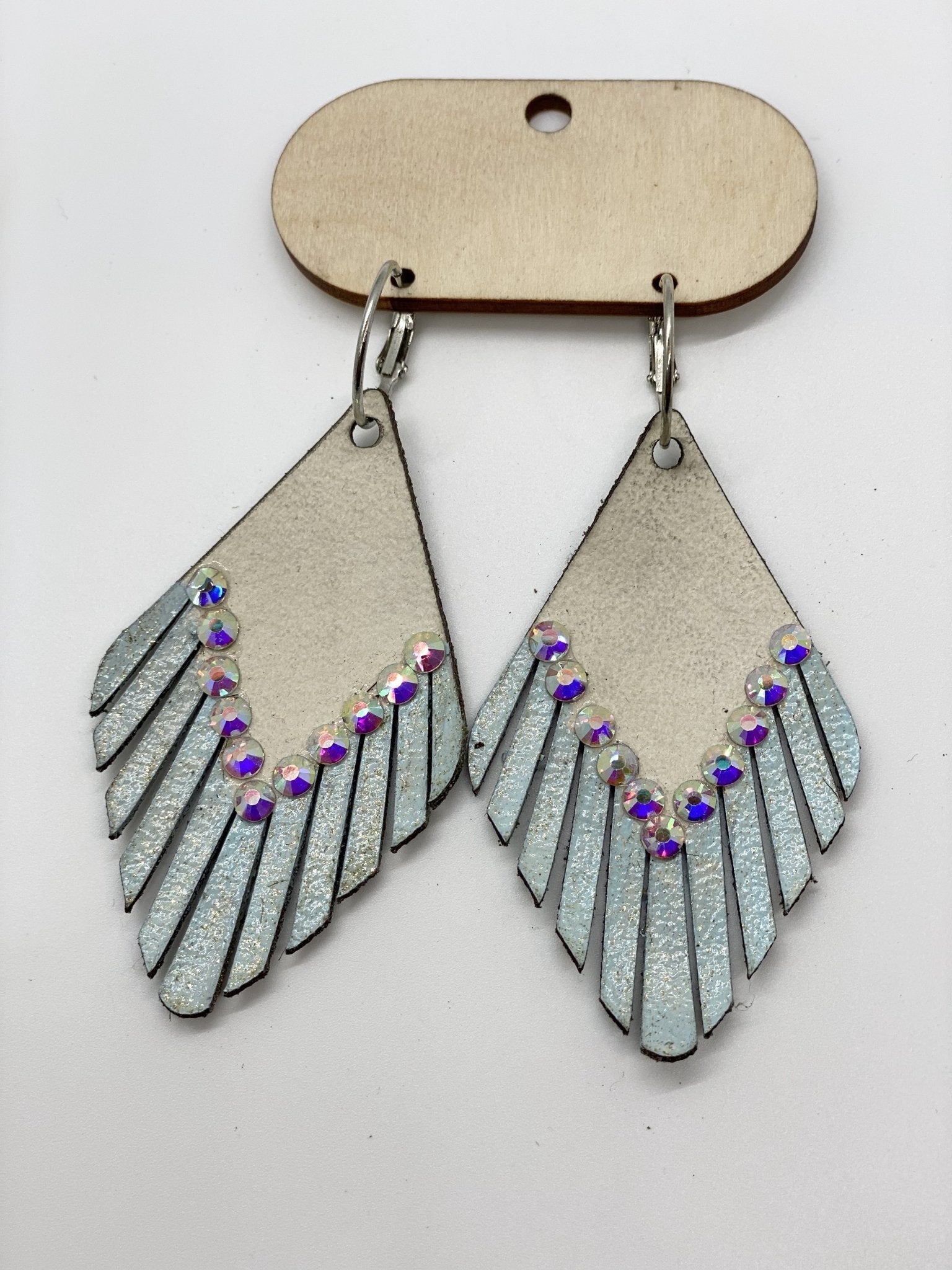 Handmade Leather Feather Earrings - Trendznmore