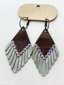 Handmade Leather Feather Earrings - Trendznmore