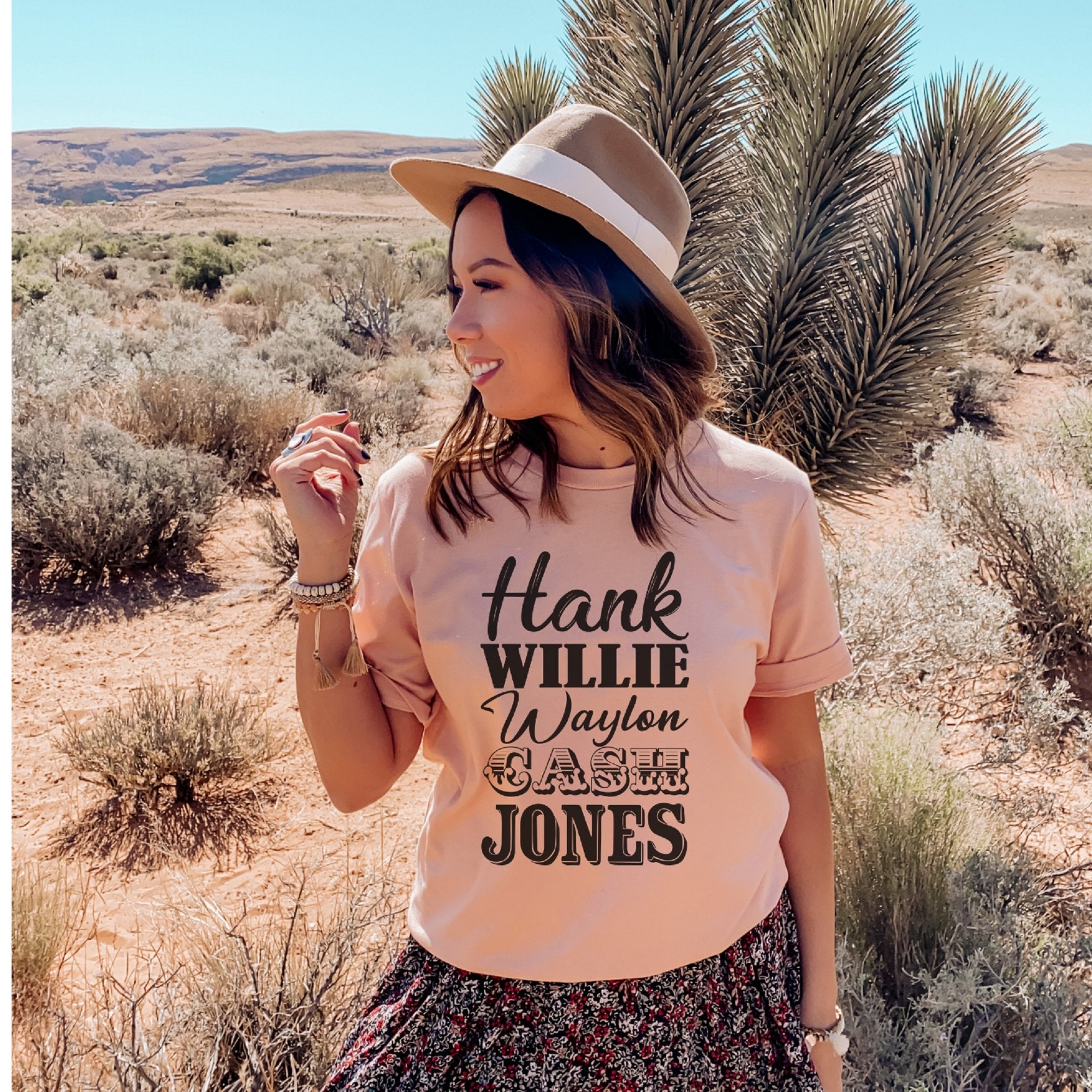 Chulianyouhuo Women's Summer T-Shirt - Country Music Festival Tee With Cash Willie Hank Waylon Merle Print - Casual Short Sleeve Top