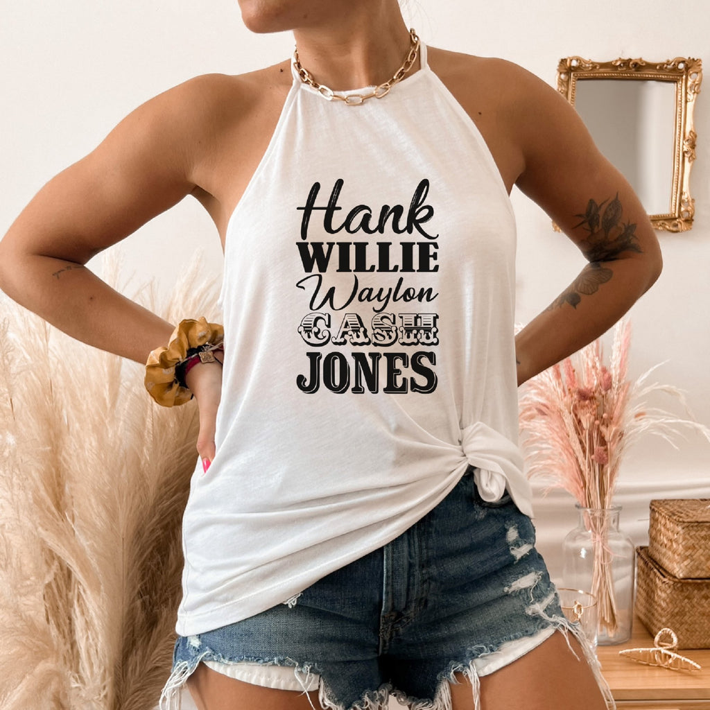 Hank Willie Waylon Cash Jones Tank Top - Trendznmore
