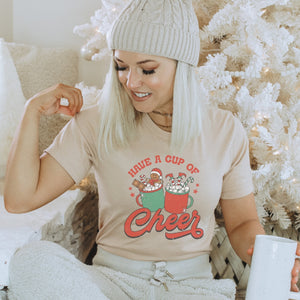 Have a cup of Cheer Retro Christmas T-Shirt - Trendznmore