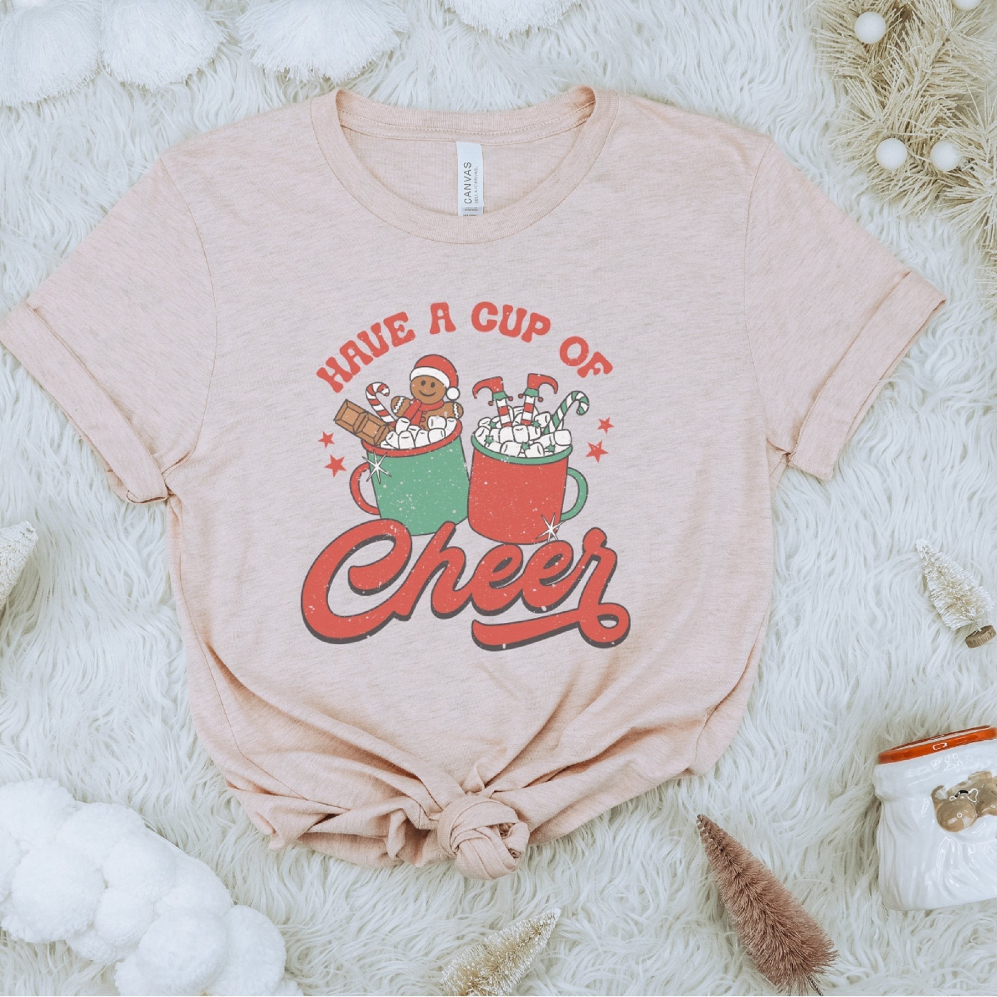 Have a cup of Cheer Retro Christmas T-Shirt - Trendznmore