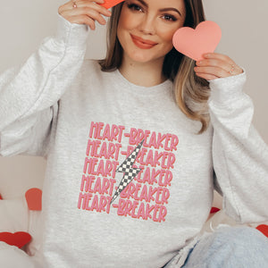 Heart Breaker Valentines Graphic Sweatshirt - Trendznmore