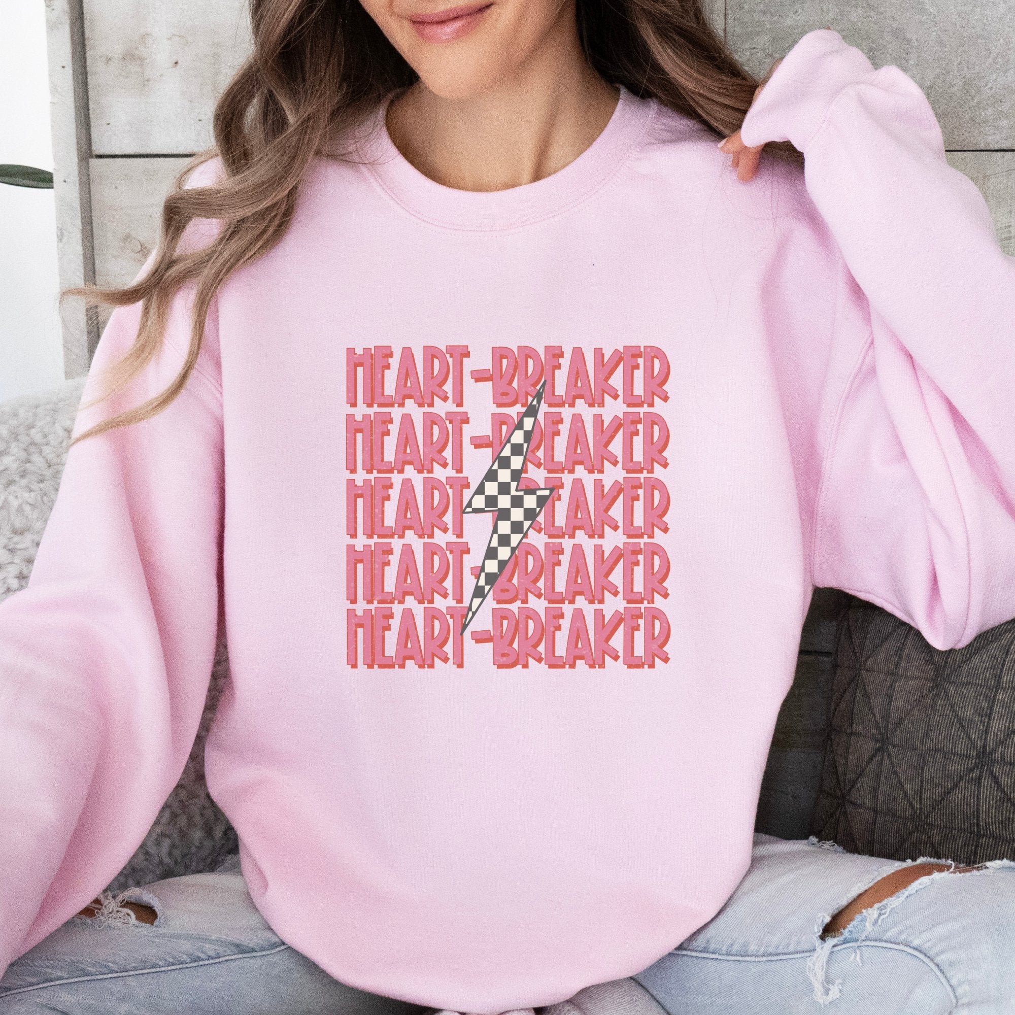 Heart Breaker Valentines Graphic Sweatshirt - Trendznmore