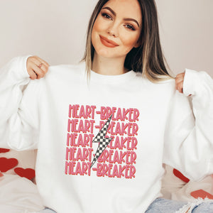 Heart Breaker Valentines Graphic Sweatshirt - Trendznmore