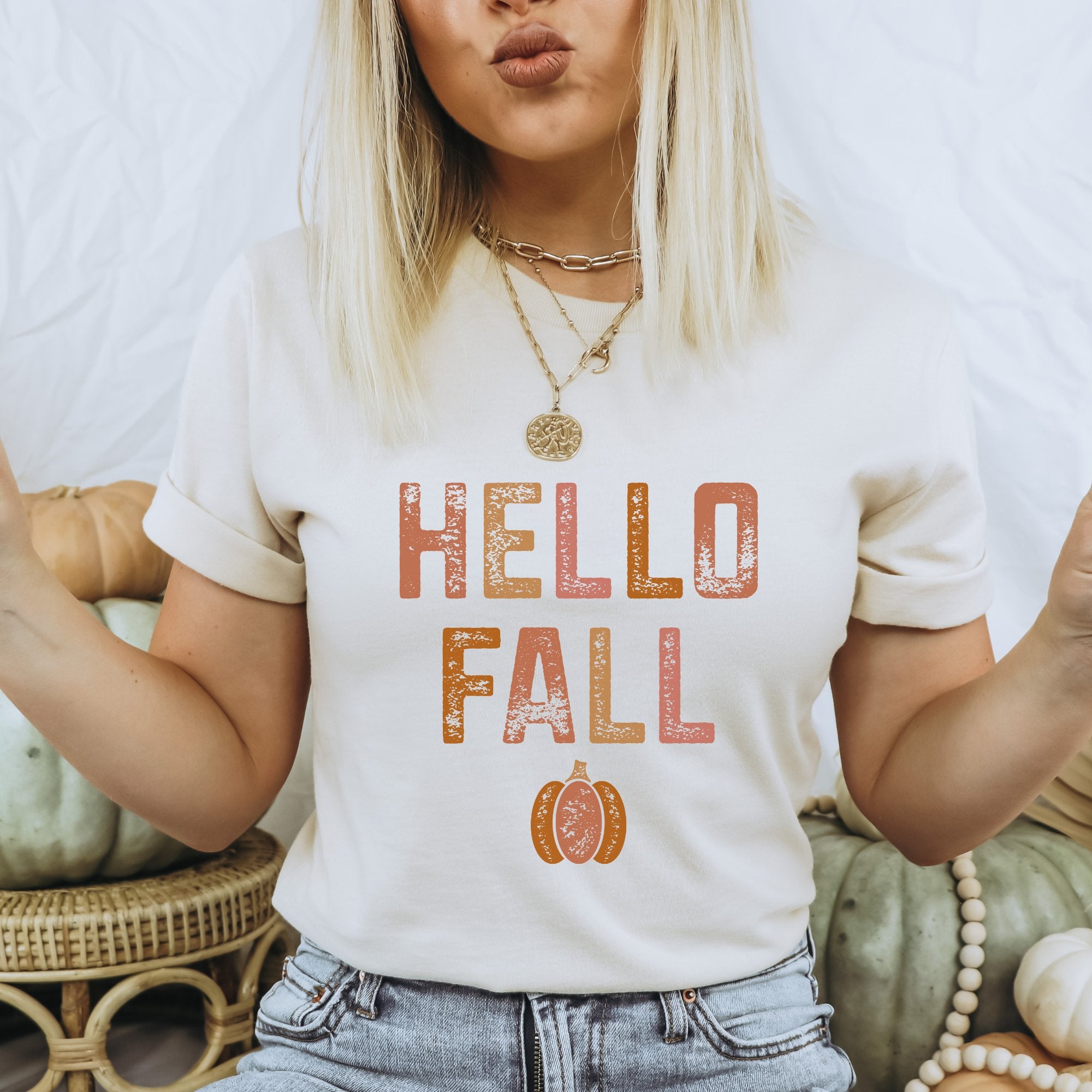 Hello Fall Graphic T-Shirt - Trendznmore