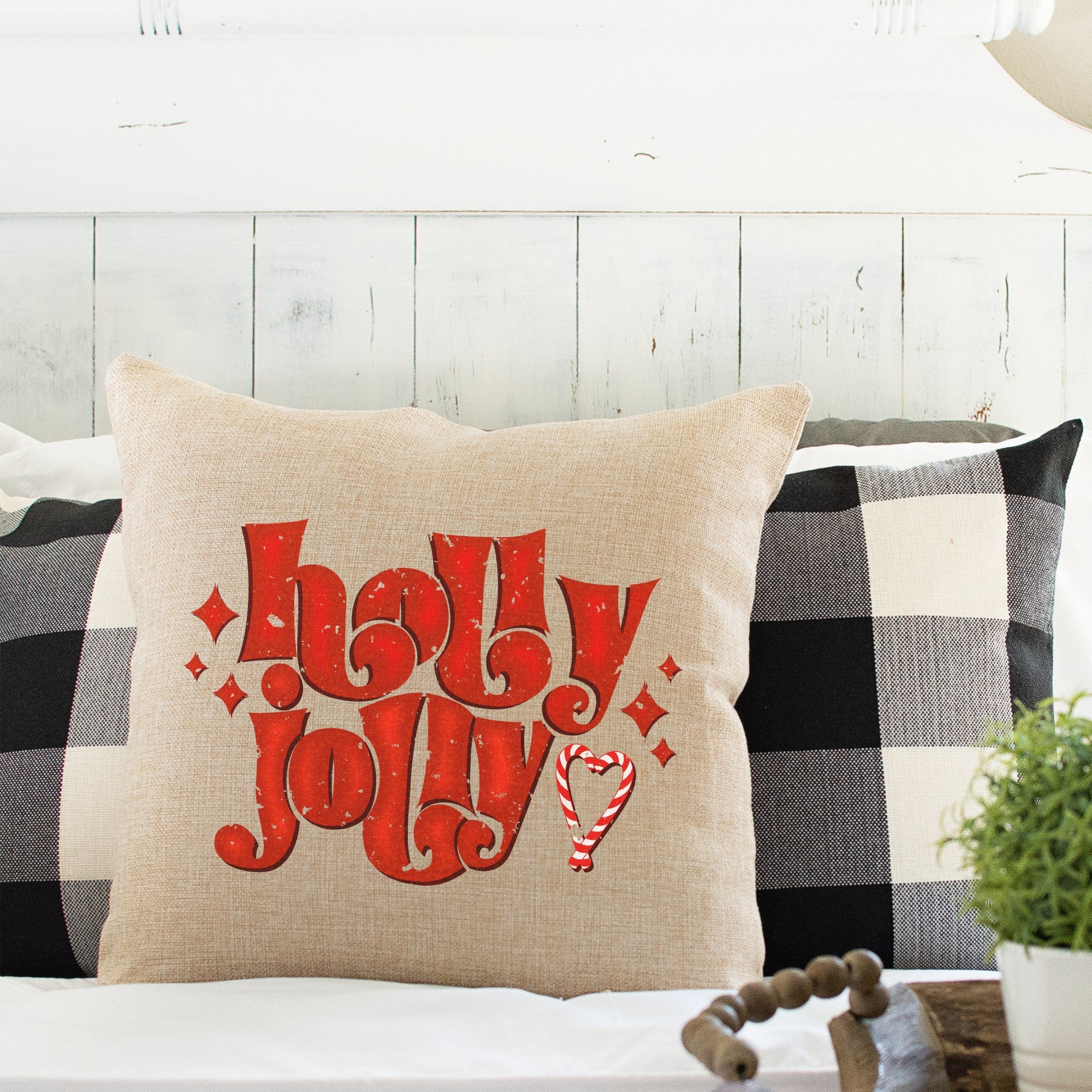 Holly Jolly Christmas Pillow Cover - Trendznmore