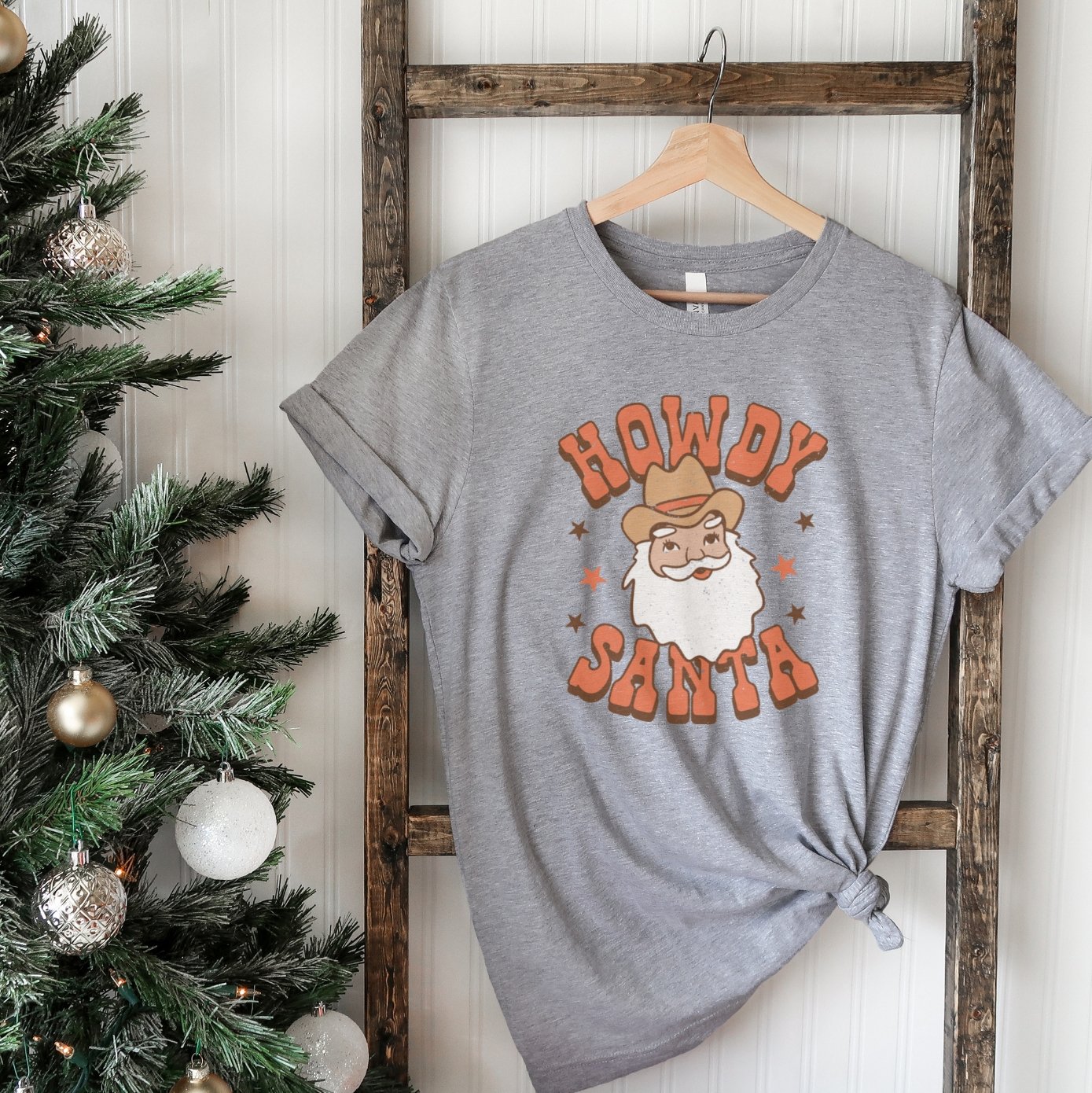 Howdy Santa Retro Christmas T-Shirt - Trendznmore