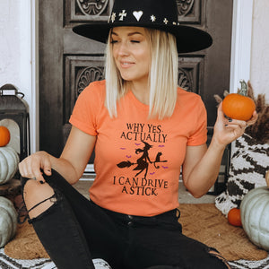 I Can Drive a Stick Halloween T-Shirt - Trendznmore