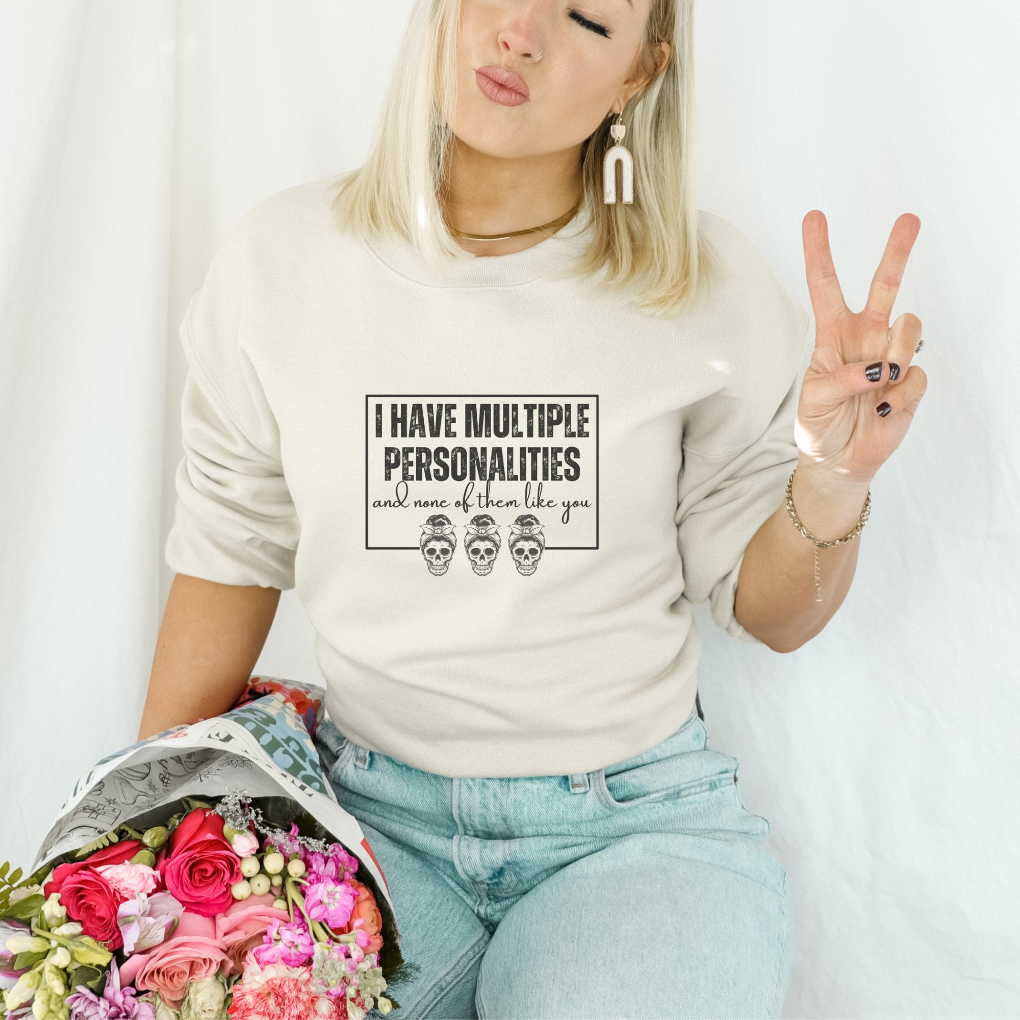 I have Multiple Personalities Crewneck Sweatshirt - Trendznmore