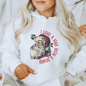 I Love a Man with a Beard Christmas Hoodie - Trendznmore