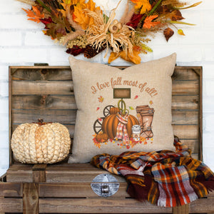 I Love Fall Most of All Pillow Cover - Trendznmore