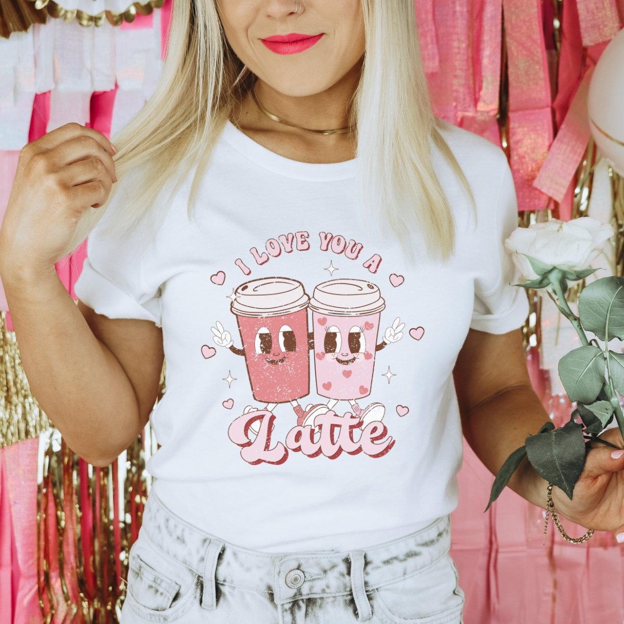 I Love You Latte Retro Valentine T-Shirt - Trendznmore