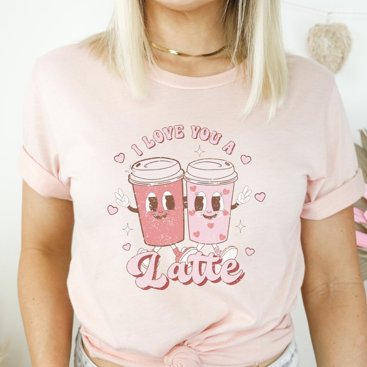I Love You Latte Retro Valentine T-Shirt - Trendznmore
