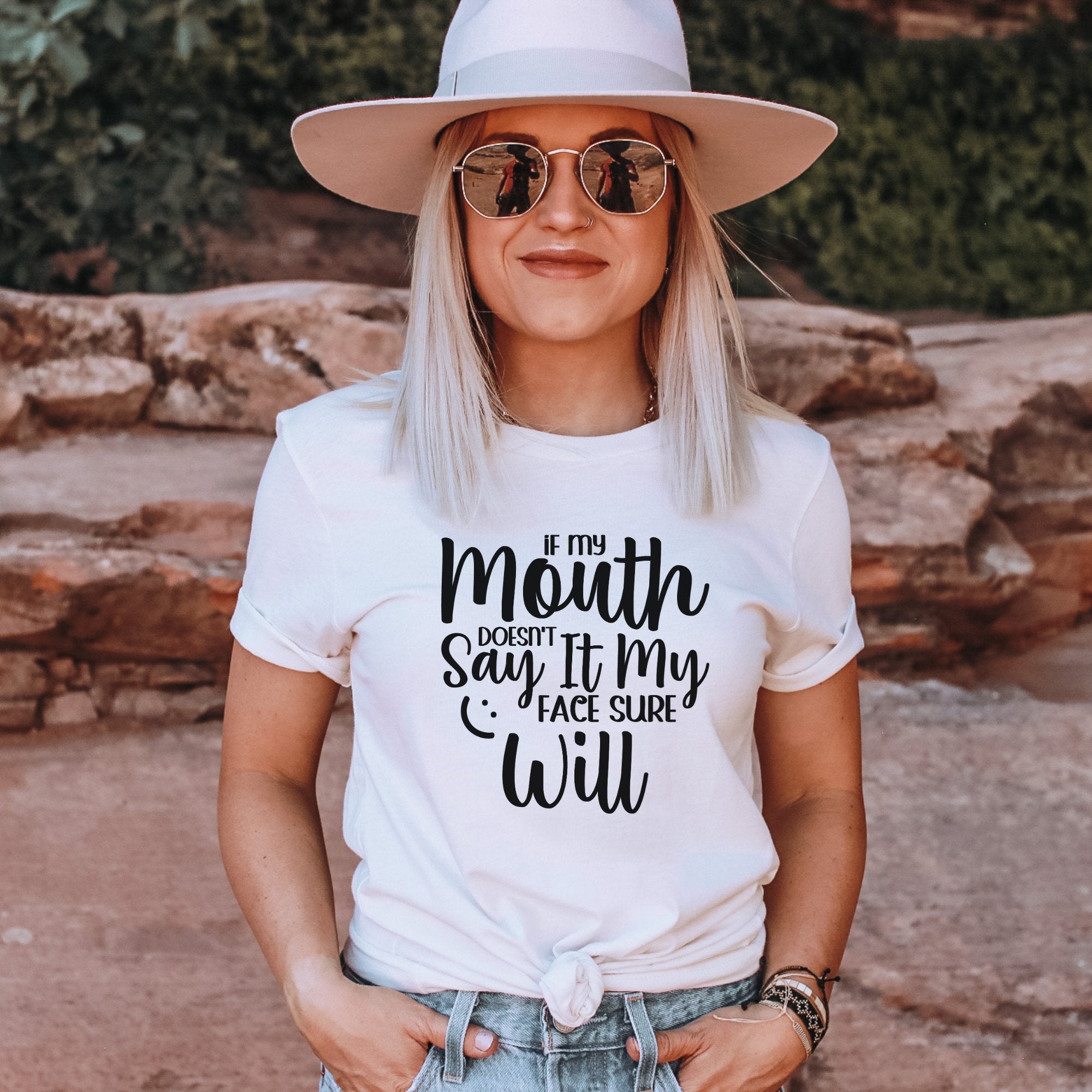 If My Mouth Doesn't Say It My Face Will T-Shirt - Trendznmore