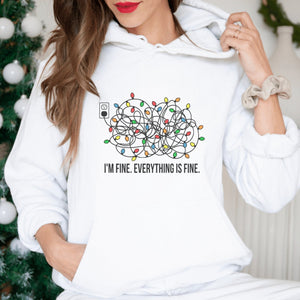 It's Fine Everything is Fine Christmas Hoodies - Trendznmore