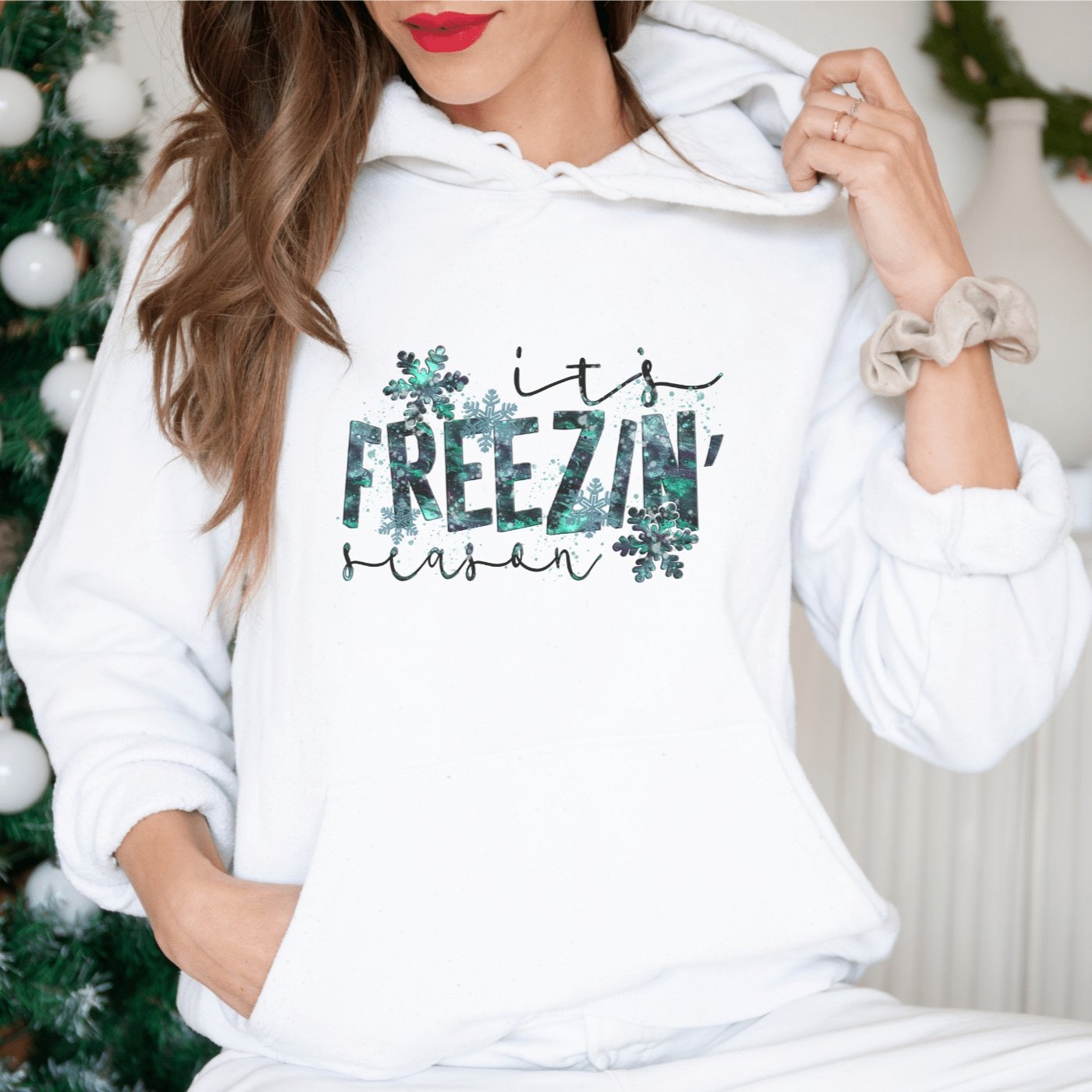 It's Freezin Season Christmas Hoodies - Trendznmore
